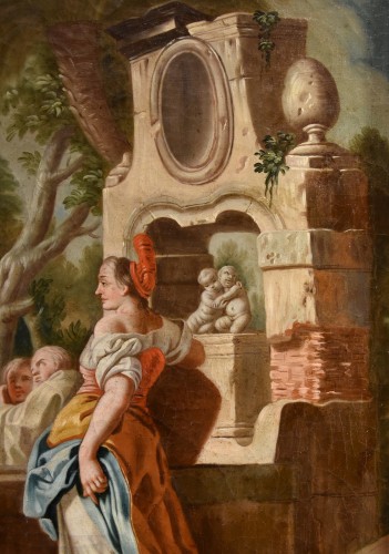 Antiquités - Jésus et la Samaritaine, Francesco de Mura ( 1696-1782)