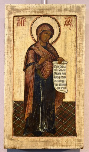 Russian Icon &quot;mother Of God Of Deesis&quot; Central Russia 19th Century - Religious Antiques Style Napoléon III