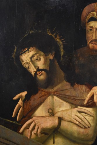 Ecce Homo avec Ponce Pilate, École flamande du 16e siècle - Antichità Castelbarco