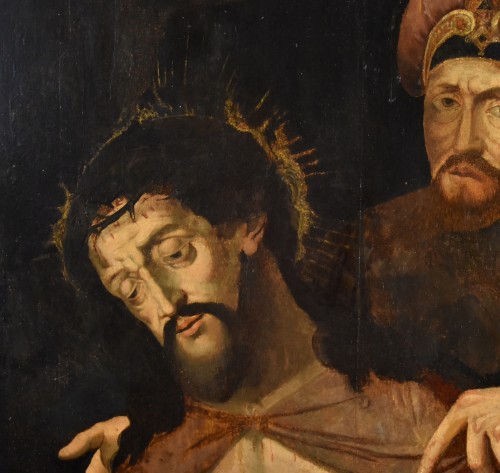 Antiquités - Ecce Homo With Pontius Pilate, Flemish school of the 16th century