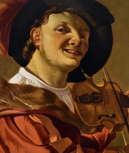 Antiquités - Violin Player, Workshop of Hendrick Ter Brugghen (1588-1629)
