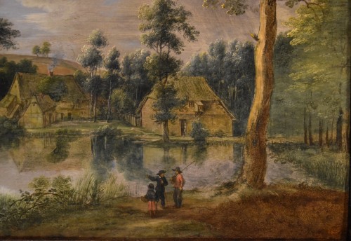 Louis XIII - Lucas Van Uden (1595 - 1673)  Paysage de colline avec étang