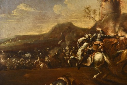 17th century - Battle With Clash Of Horsemen, Francesco Graziani 