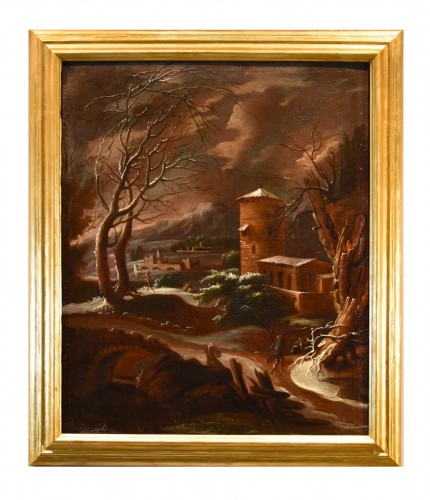 Winter Landscape, italian school of the 18th century