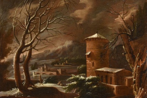 Winter Landscape, italian school of the 18th century - Louis XV