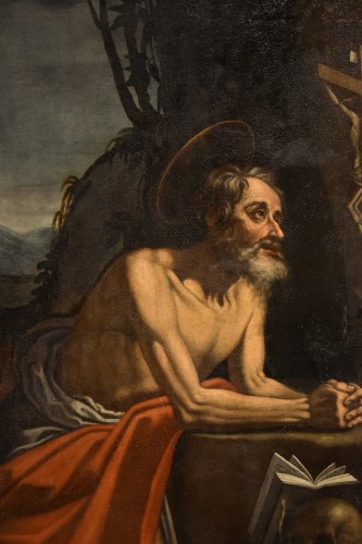 Tableaux et dessins Tableaux XVIIe siècle - Saint Jérôme Pénitent, Hendrick De Somer Dit Enrico Fiammingo (Lokeren 1602 - 1655)