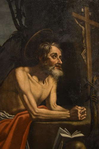 17th century - Saint Jerome Penitent In The Cave, Hendrick De Somer (lokeren 1602 - 1655)