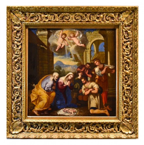Nativité avec adoration des bergers, atelier de Giacinto Gimignani (1606 - 1681)