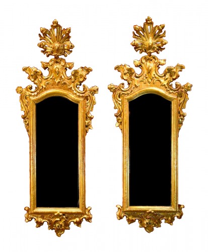 Paire de miroirs vénitiens du  XVIIIe siècle