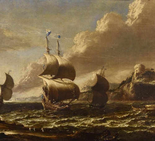Marine avec voiliers, attribué à Marco Ricci (1676 - 1730)  - Antichità Castelbarco