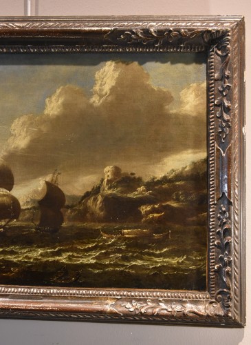 Marine avec voiliers, attribué à Marco Ricci (1676 - 1730)  - Louis XIV