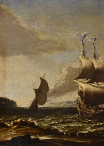 Antiquités - Marine avec voiliers, attribué à Marco Ricci (1676 - 1730) 