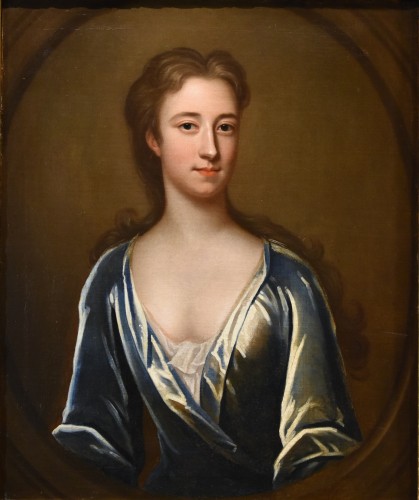 XVIIIe siècle - Portraits de deux époux anglais du XVIIIe siècle