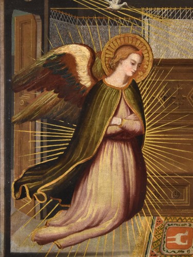 L'Annonciation, Peintre florentin du 17e/18e siècle - Antichità Castelbarco