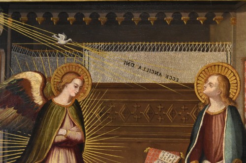 Antiquités - L'Annonciation, Peintre florentin du 17e/18e siècle