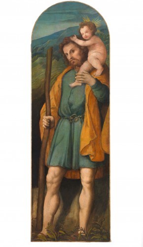 Tableaux et dessins Tableaux XVIe siècle - Zenone Veronese (1484 - Vers 1542), San Sebastiano ET San Cristoforo