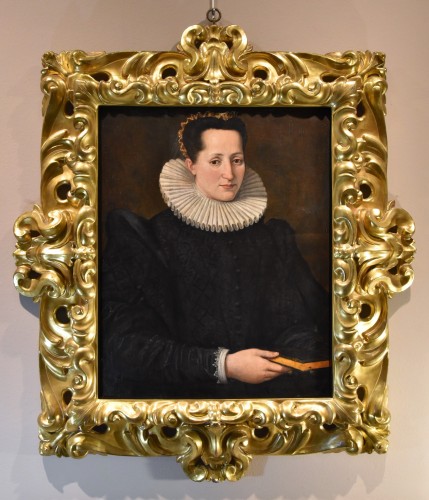 Santi Di Tito (1536 - 1603) Portrait de noble Dame - Tableaux et dessins Style Louis XIII