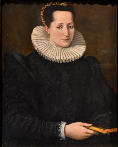 Tableaux et dessins Tableaux XVIe siècle - Santi Di Tito (1536 - 1603) Portrait de noble Dame