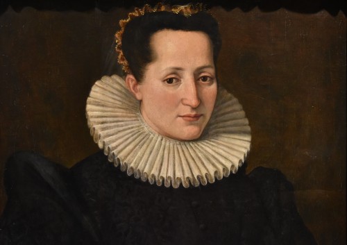 Antiquités - Santi Di Tito (1536 - 1603) Portrait de noble Dame