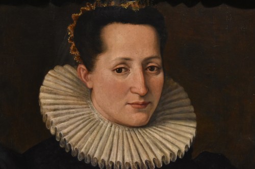 Antiquités - Santi Di Tito (1536 - 1603) Portrait de noble Dame