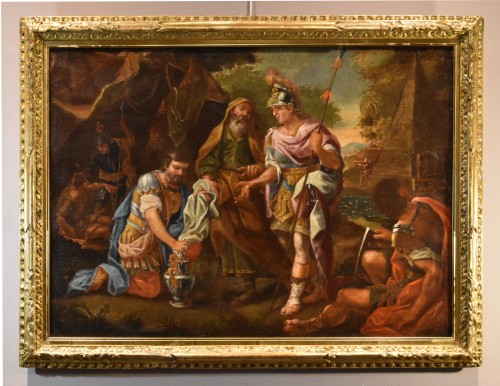 Alexandre Le Grand devant Le Tombeau d'Achille, Francesco De Mura (1696 – 1782) - Tableaux et dessins Style Louis XV