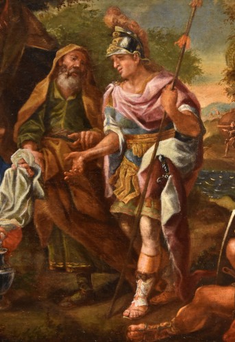 XVIIe siècle - Alexandre Le Grand devant Le Tombeau d'Achille, Francesco De Mura (1696 – 1782)