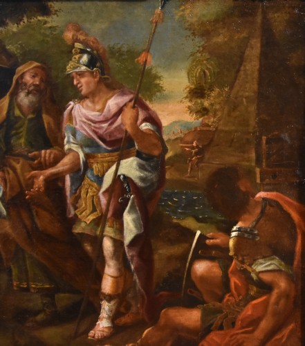Antiquités - Alexandre Le Grand devant Le Tombeau d'Achille, Francesco De Mura (1696 – 1782)