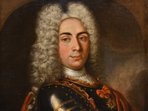 Portrait d'un gentilhomme en armure, école française du 18e siècle - Antichità Castelbarco