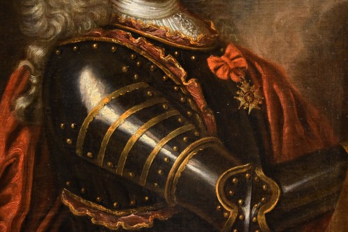 Louis XIV - Portrait d'un gentilhomme en armure, école française du 18e siècle