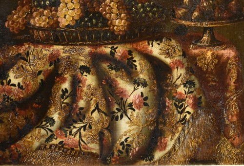 Still Life With Carpet, Basket Of Grapes And Figs, Antonio Gianlisi II (1677 - 1727) - Louis XIV