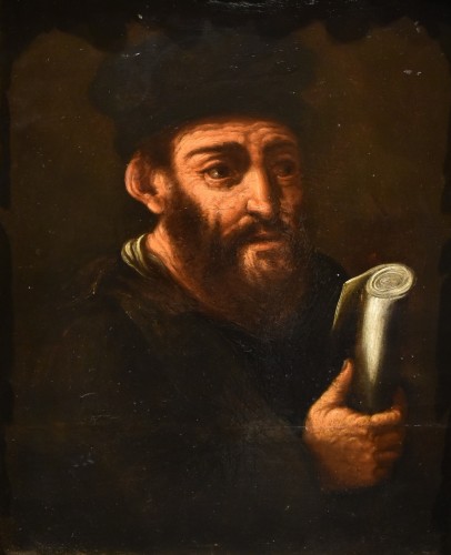 Portrait Of The Alchemist Morieno Romano, Flemish Mannerism Early 17th Cent - Paintings & Drawings Style Louis XIII