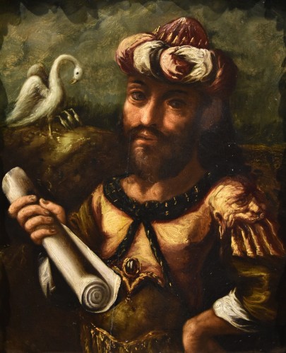 Portrait Of The Alchemist Geber, Flemish Mannerist Painter 17th Century - Paintings & Drawings Style Louis XIII