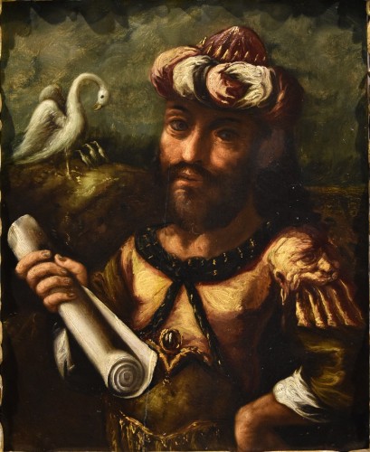 Paintings & Drawings  - Portrait Of The Alchemist Geber, Flemish Mannerist Painter 17th Century