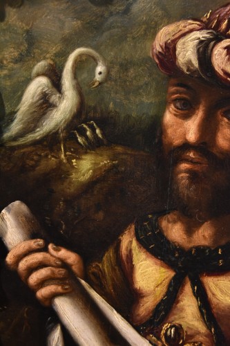 Portrait Of The Alchemist Geber, Flemish Mannerist Painter 17th Century - 
