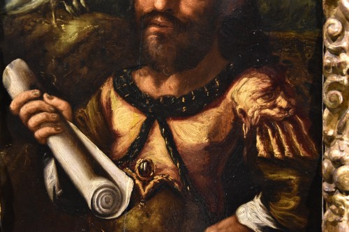 Louis XIII - Portrait Of The Alchemist Geber, Flemish Mannerist Painter 17th Century