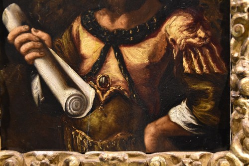 Antiquités - Portrait Of The Alchemist Geber, Flemish Mannerist Painter 17th Century