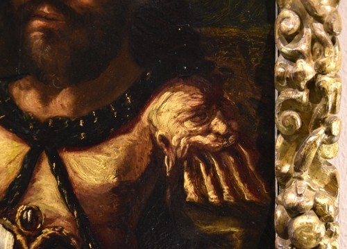 Antiquités - Portrait Of The Alchemist Geber, Flemish Mannerist Painter 17th Century