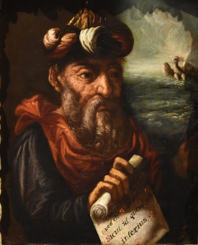 Portrait Of The Alchemist Hermes, Flemish Mannerist Painter 17th Century - Paintings & Drawings Style Louis XIII