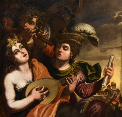 Paintings & Drawings  - Aeneas And Dido, Attributed To Pseudo-caroselli (Active C. 1630/1650)