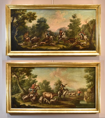 Antiquités - Christian Reder (1656 - 1729), Landscape With Pastoral Idyll