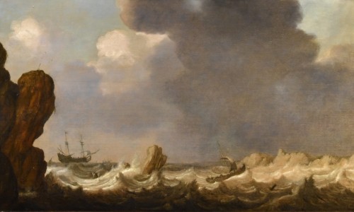 Seascape With Ships, flemish school of ,the 17th century - Paintings & Drawings Style Louis XIII