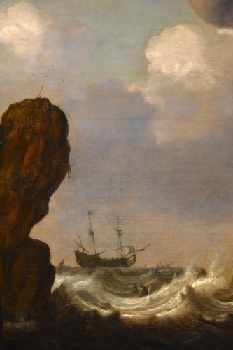 17th century - Seascape With Ships, flemish school of ,the 17th century