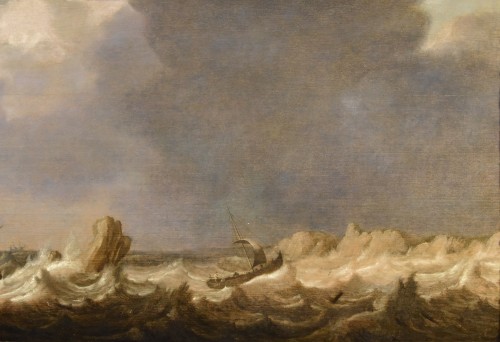 Seascape With Ships, flemish school of ,the 17th century - Louis XIII
