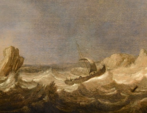 Louis XIII - Seascape With Ships, flemish school of ,the 17th century