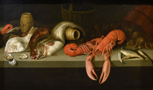 Alexander van Adriaenssen (1587 - 1661), Nature morte avec huîtres - Tableaux et dessins Style Louis XIII