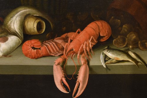 XVIIe siècle - Alexander van Adriaenssen (1587 - 1661), Nature morte avec huîtres