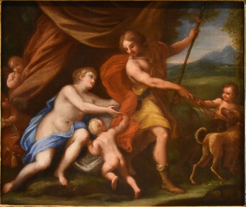 Venus With Adonis And Cupid, Giuseppe Bartolomeo Chiari (1654–1727)