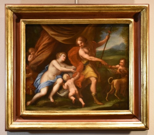 Venus With Adonis And Cupid, Giuseppe Bartolomeo Chiari (1654–1727) - Paintings & Drawings Style Louis XIV