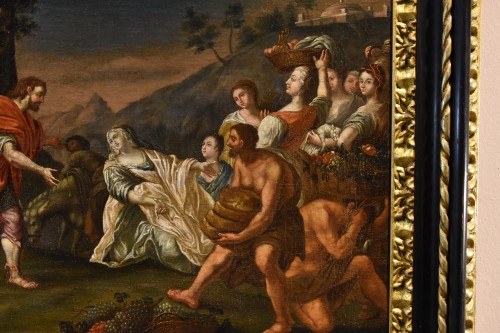 Antiquités - Rencontre entre le roi David et Abigaïl, école italienne du 17e siècle