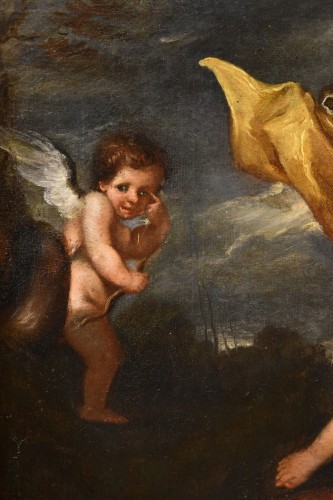The Nymph Daphne With Cupid, Roman School 17th/18th Century - Louis XIV